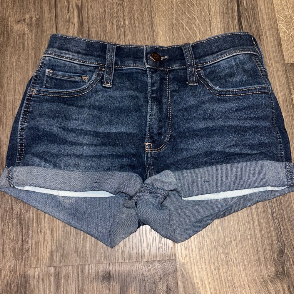 Hollister Dark Blue Jean Shorts